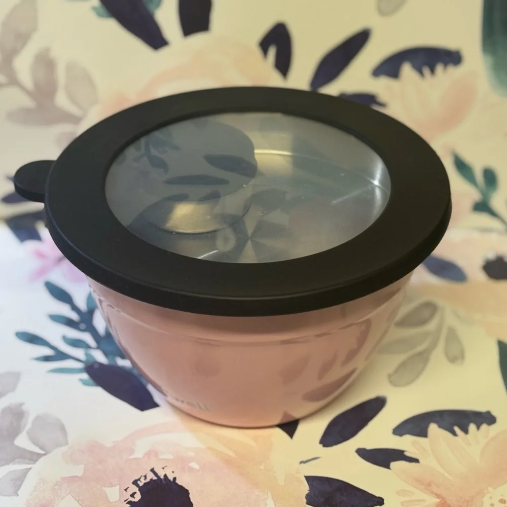 S'well Pink Topaz Salad Bowl Kit 64oz Leakproof & Dressing Canister incl. - Picture 4 of 5